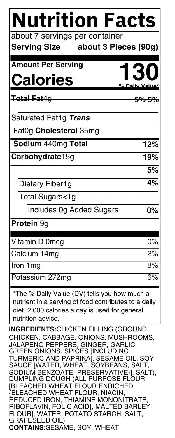 CHICKEN MOMOS (20PCS) 500GMS