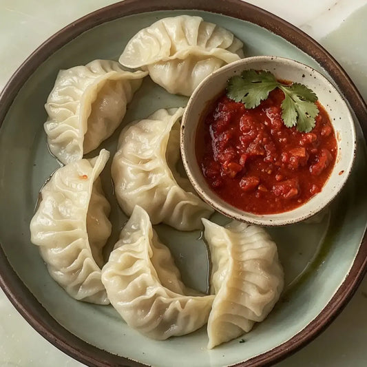 CHICKEN CHEESE MOMOS 500GMS (20 PCS)
