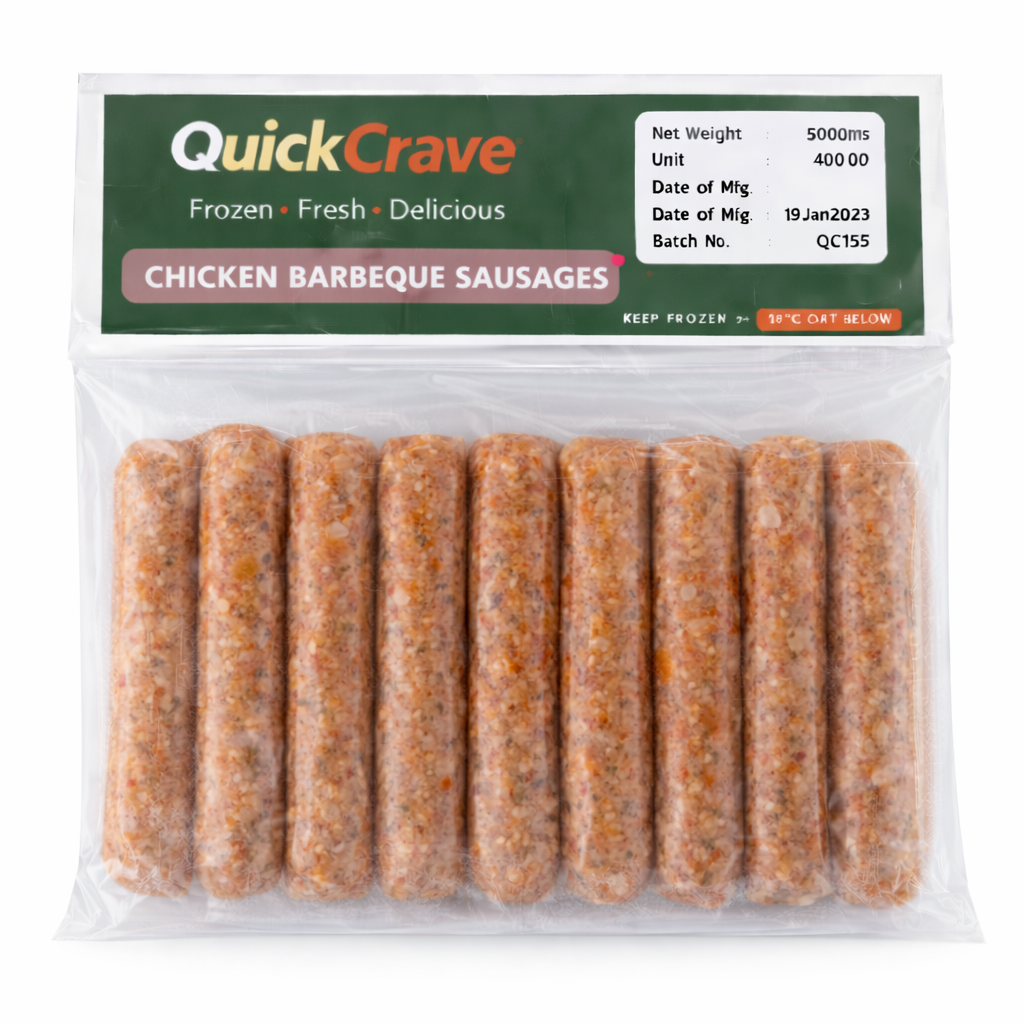 CHICKEN BARBEQUE SAUSAGES  500GMS
