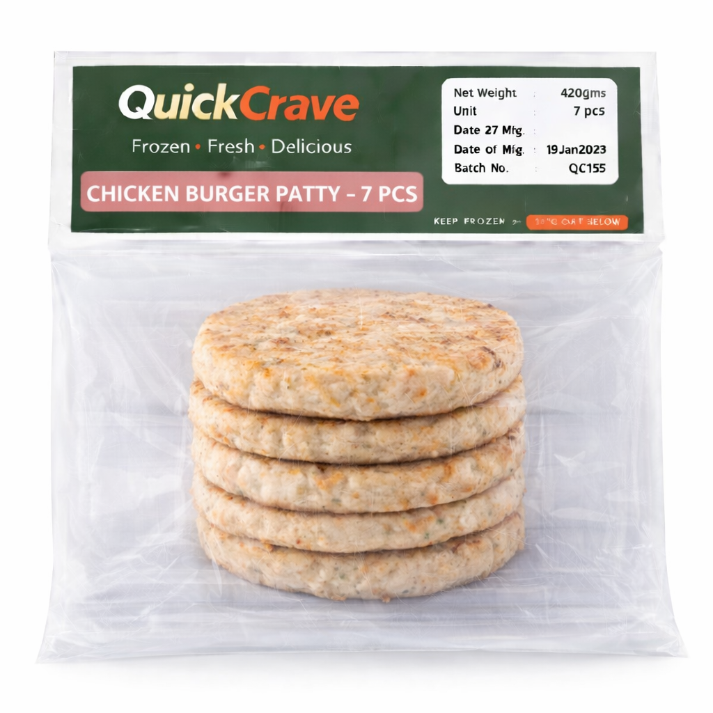 CHICKEN BURGER PATTY – 7 PCS (500GMS)