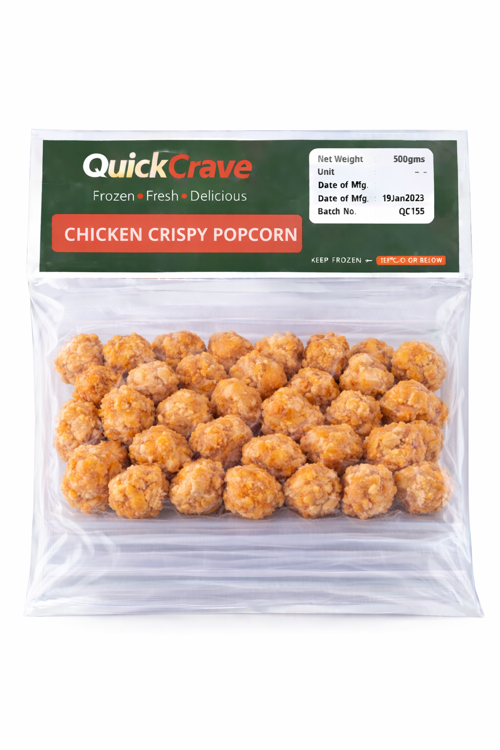 CHICKEN CRISPY POPCORN 500GMS