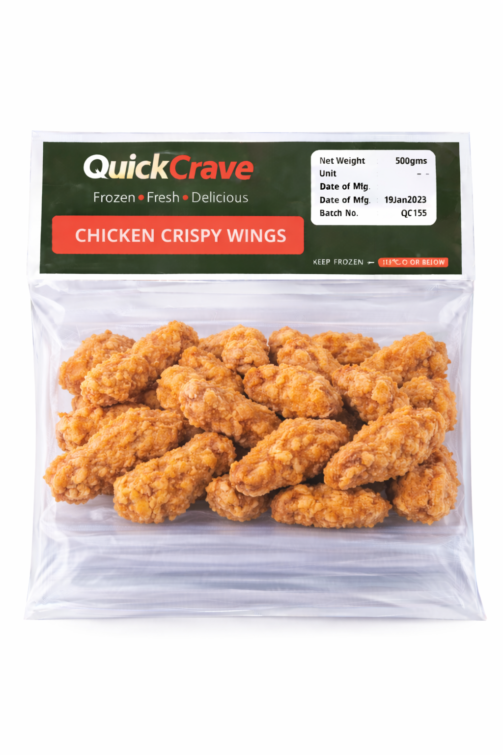 CHICKEN CRISPY WINGS 500GMS