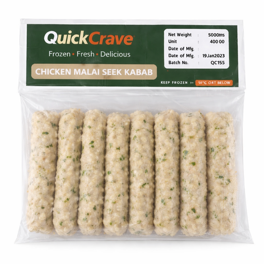CHICKEN MALAI SEEK KABAB 500GMS