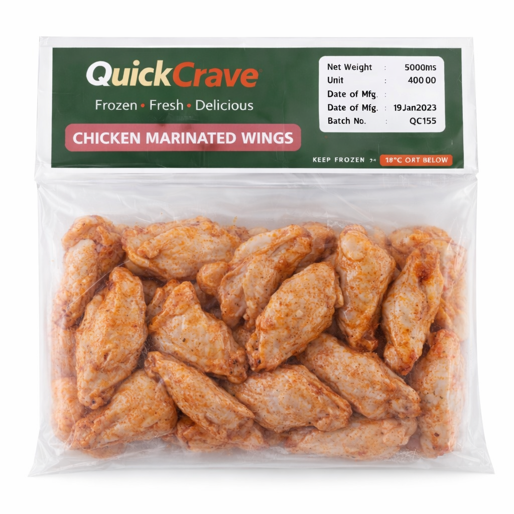 CHICKEN MARINATED WINGS 500GMS