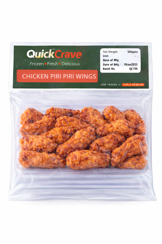 CHICKEN PIRI PIRI WINGS 500GMS