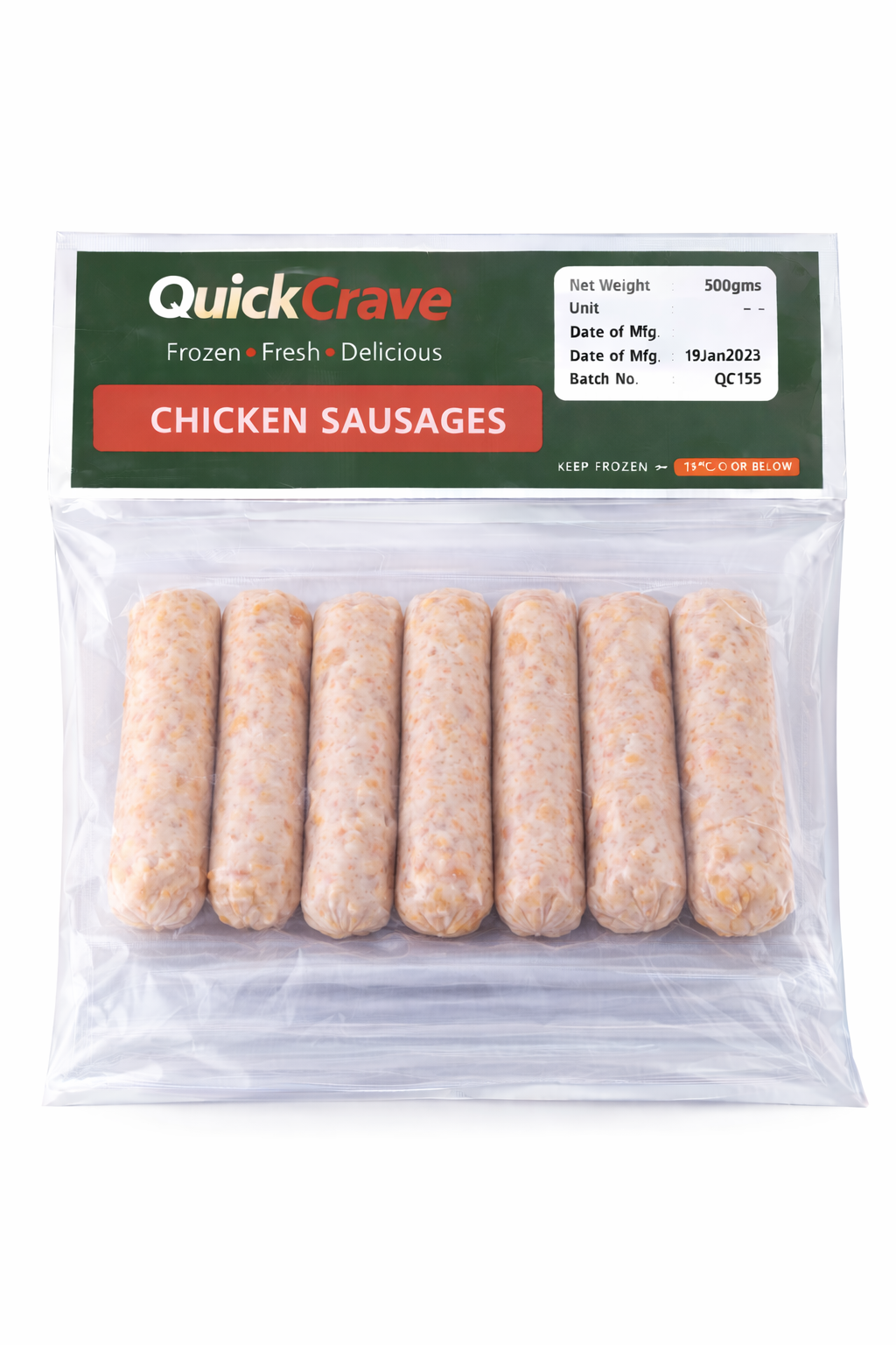 CHICKEN SAUSAGES 500GMS