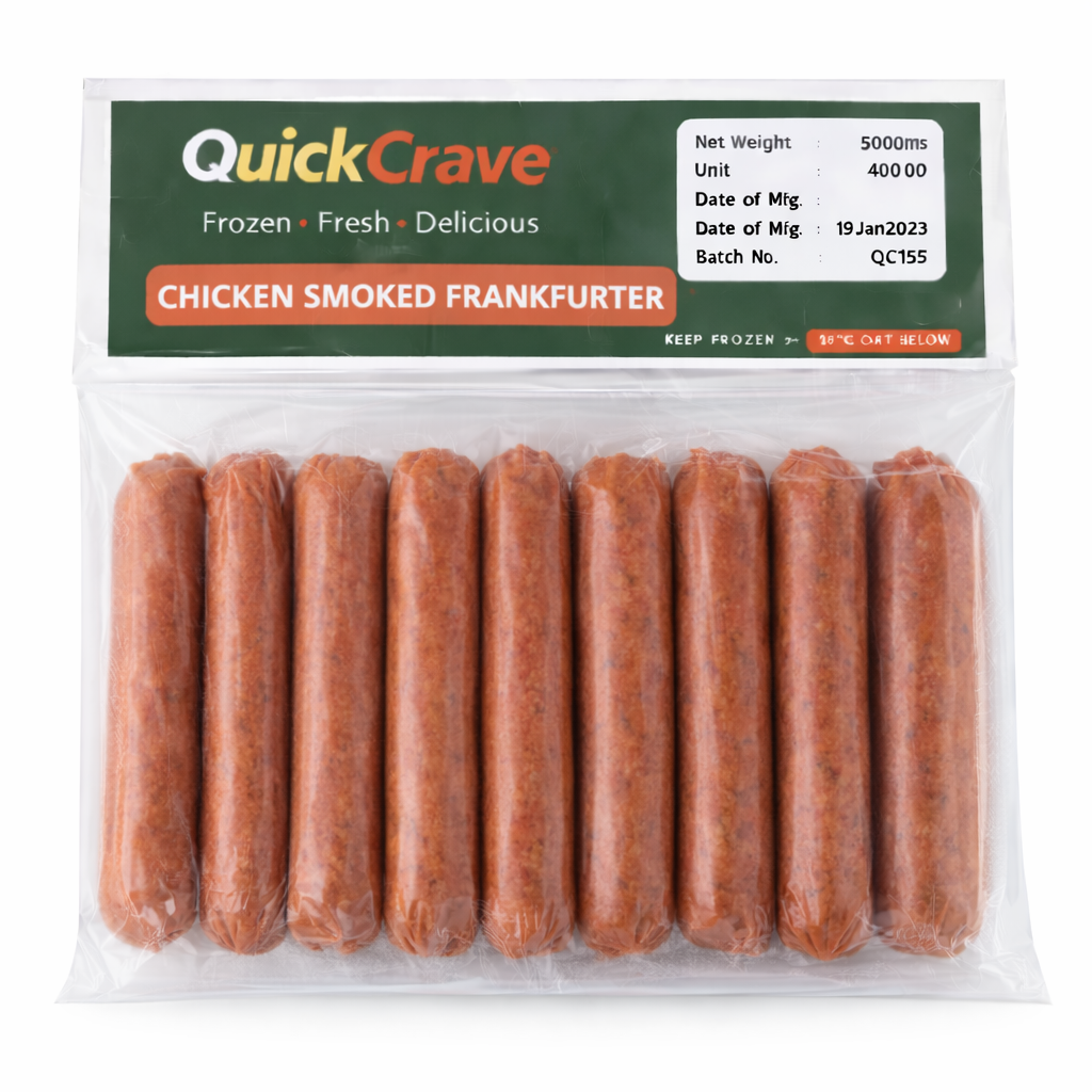 CHICKEN SMOKED FRANKFURTER 500GMS