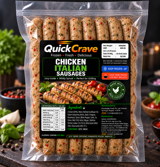 CHICKEN ITALIAN SAUSAGES 500GMS