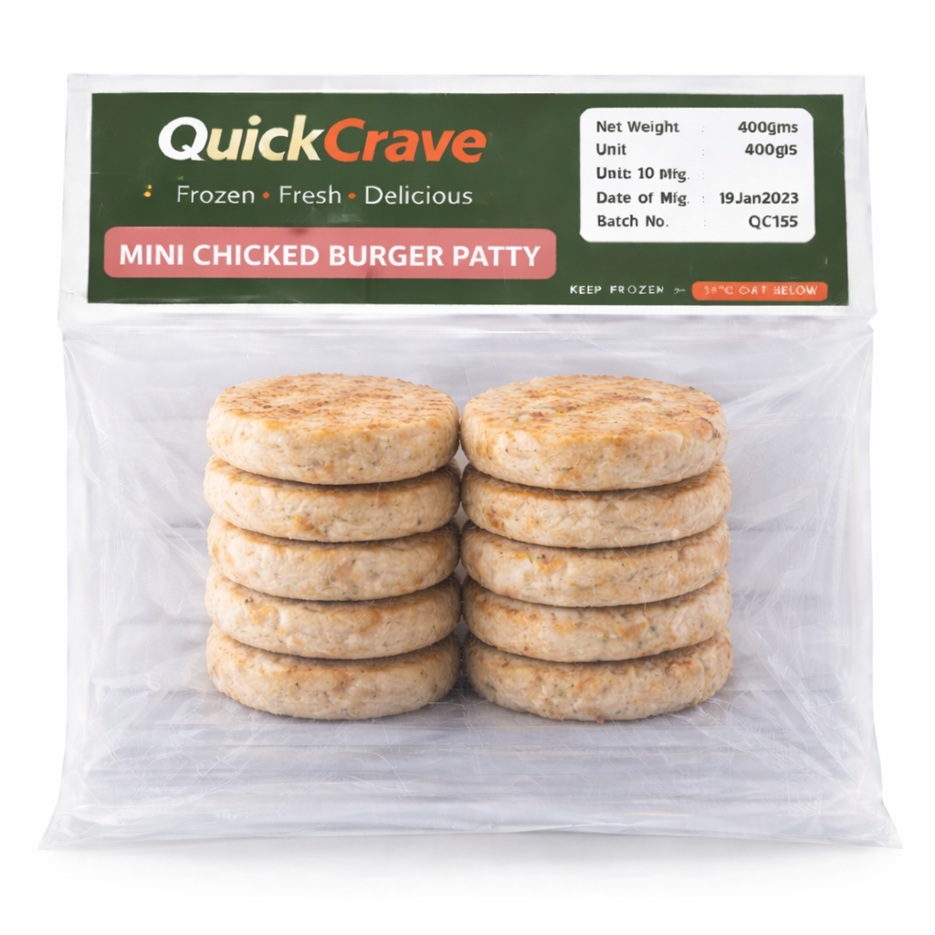 MINI CHICKEN BURGER PATTY (10PCS) 500GMS