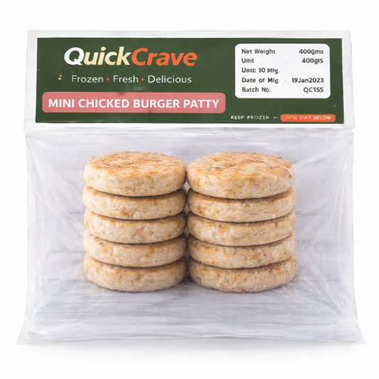 MINI CHICKEN BURGER PATTY (10PCS) 500GMS
