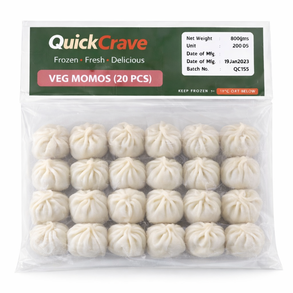 VEG MOMOS (20 PCS) 500GMS
