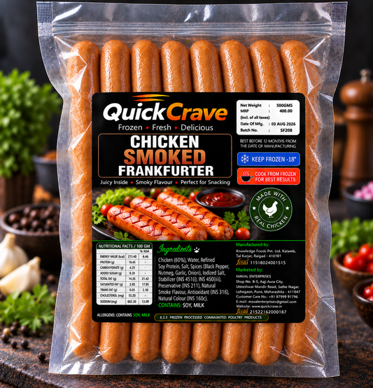 CHICKEN SMOKED FRANKFURTER 500GMS